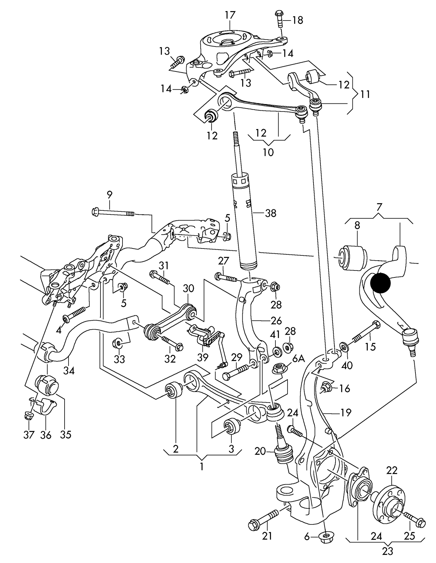 (item 7) 114324 Fedi R/H Control arm (Rear) banana type M14/65mm PR-A8S