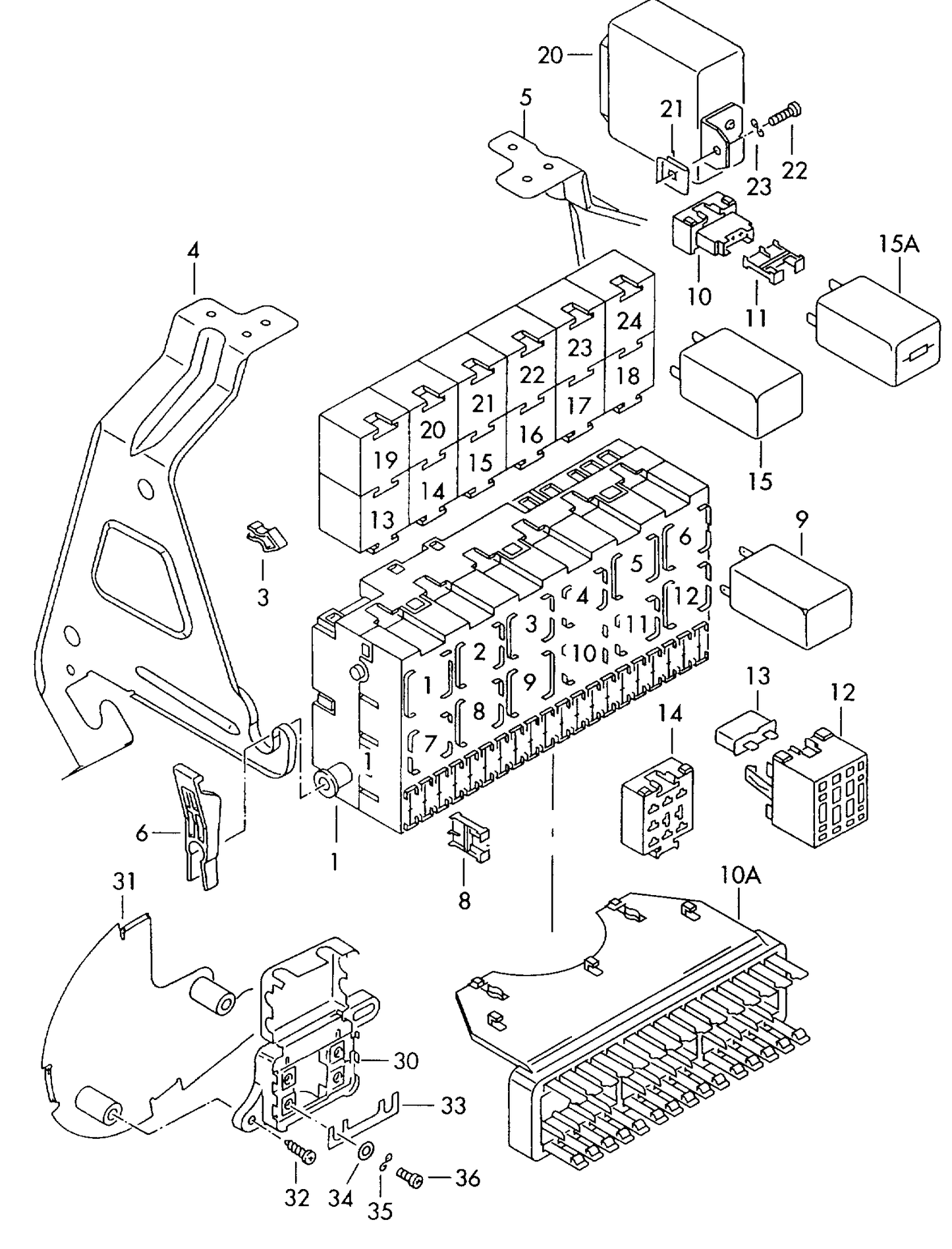 (9) 102966 Control unit for wiper/washing automatic intervals relay location: 9