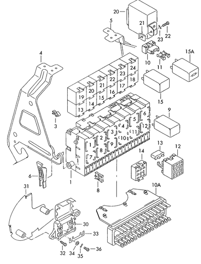 (9) 102966 Control unit for wiper/washing automatic intervals relay location: 9