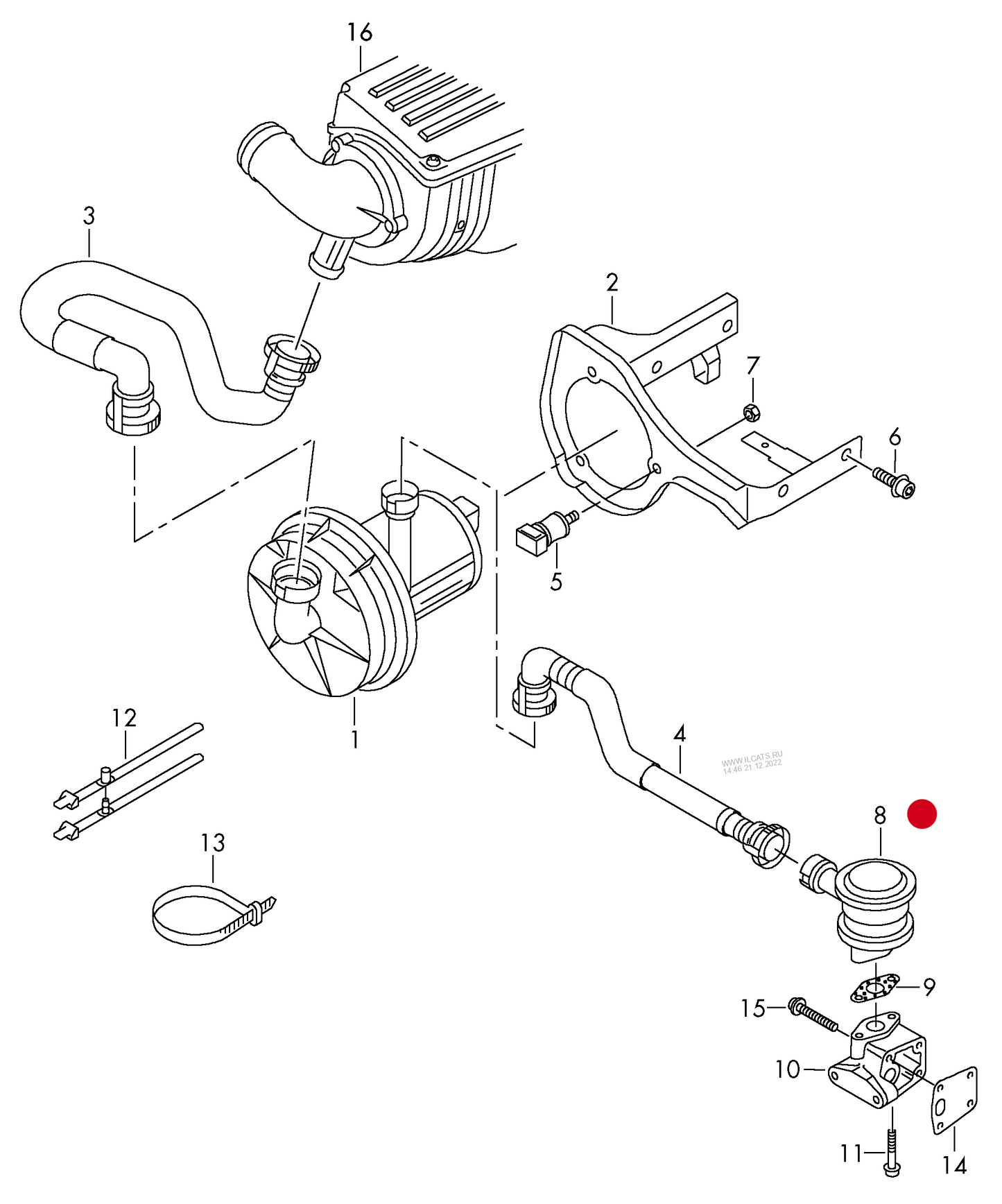 (8) 892240 PIERBURG secondary air valve