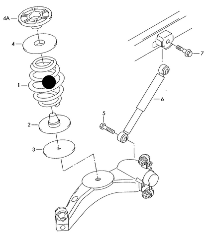 (ITEM 1) ACS1296 Rear coil spring saloon+ PR-1JU/0BT, saloon+ PR-1JV/0BJ, saloon+ PR-1JV/0BJ, saloon+ PR-UB0/0BT,