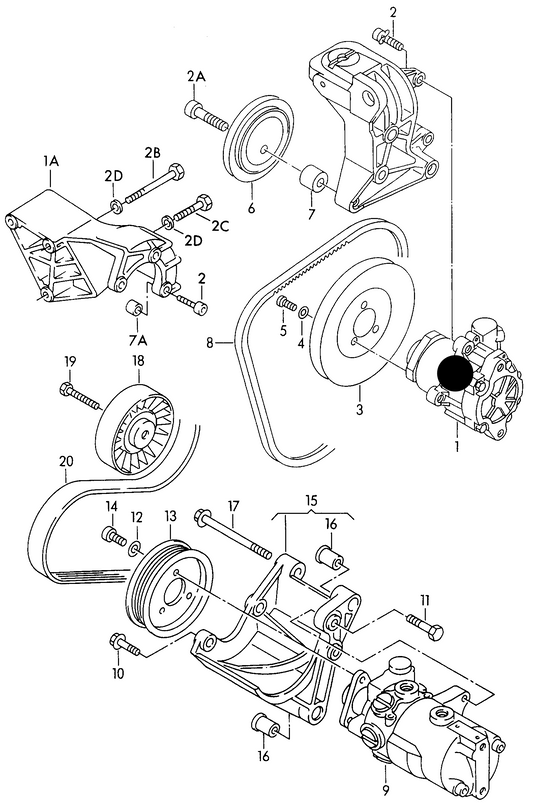 (ITEM 1) 113544 NEW Power steering pump 100bar T4 Kayaba Type