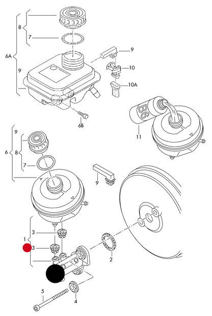 (ITEM 1) 110043 Brake master cylinder 25.4x18/18mm