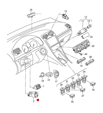 (2) 116036 METZGER multiple switch for side lights, headlights, front and rear fog lights