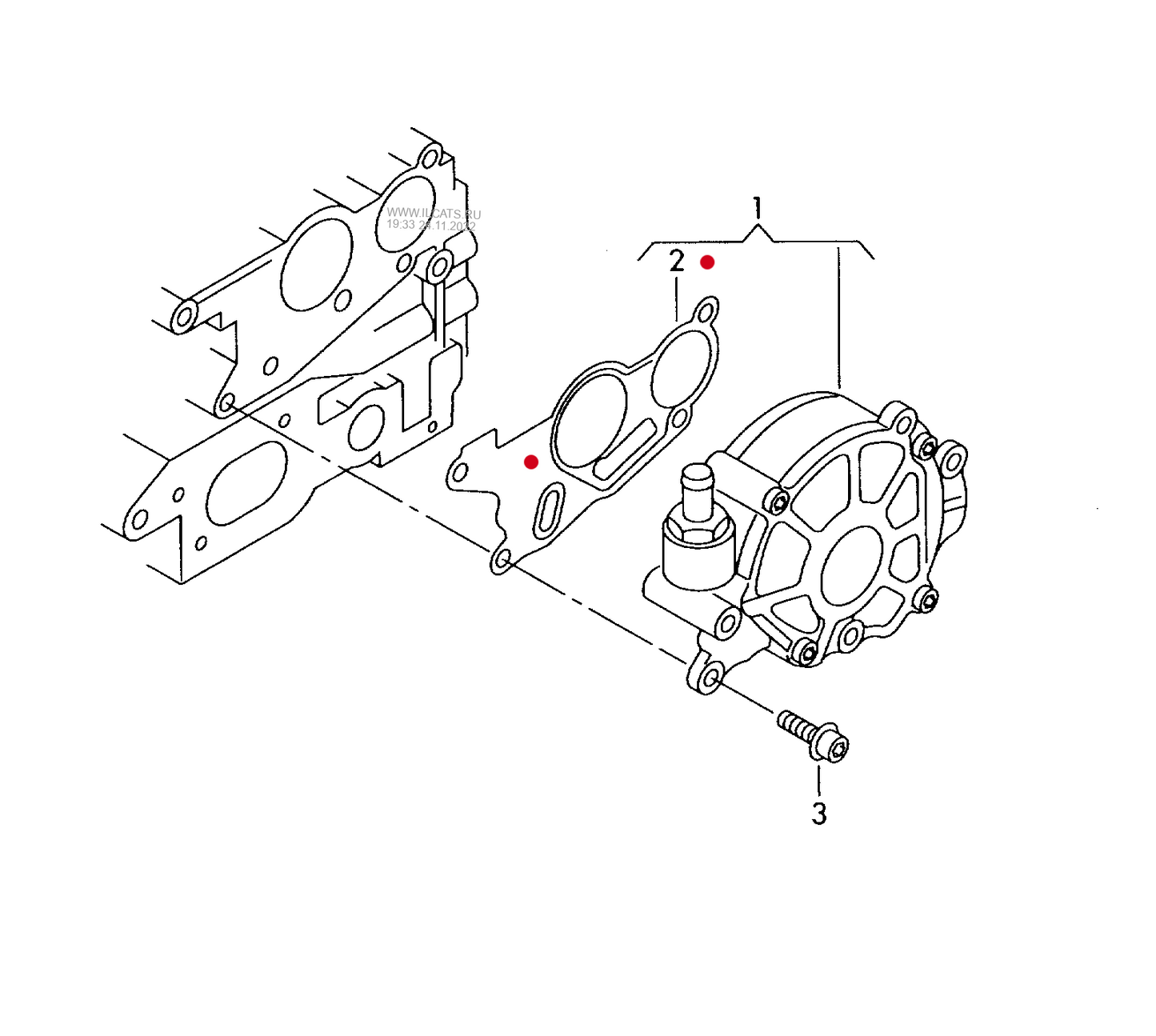 (2) 115259 ELRING Vacuum pump gasket