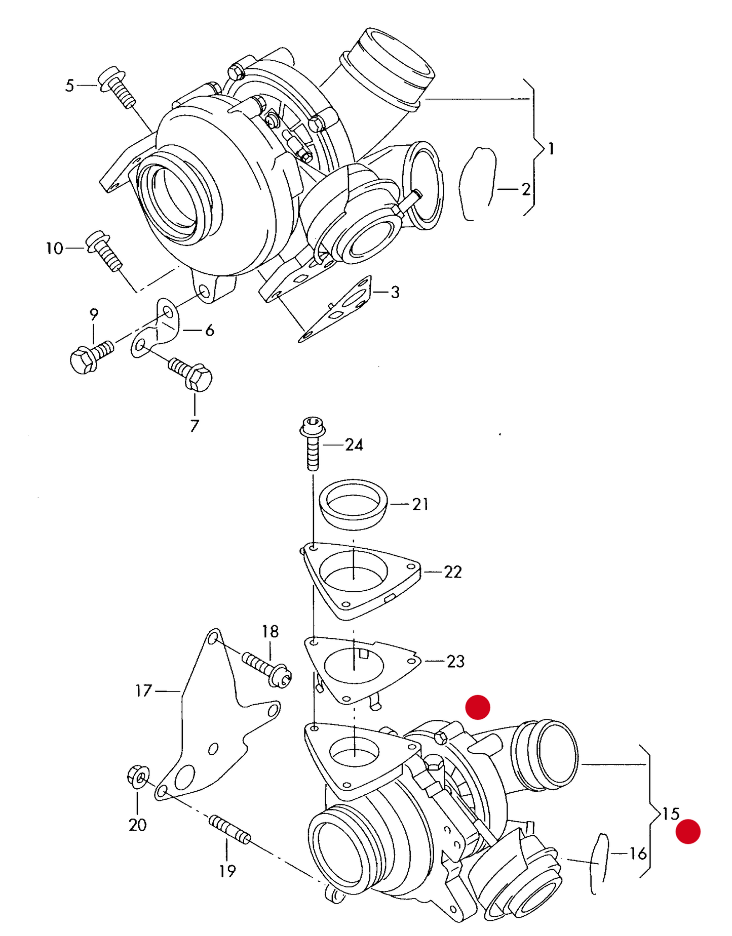 (15) 127882 GARRET OE Quality Turbo Charger T5 2.5tdi BNZ engine