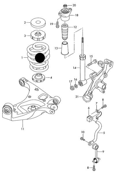 (ITEM 1) ACS1131 Rear Coil Spring PR-1BA with HD suspension