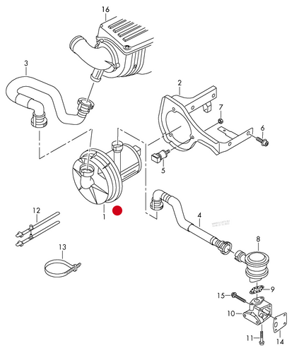 (1) 114283 PIERBURG secondary air pump