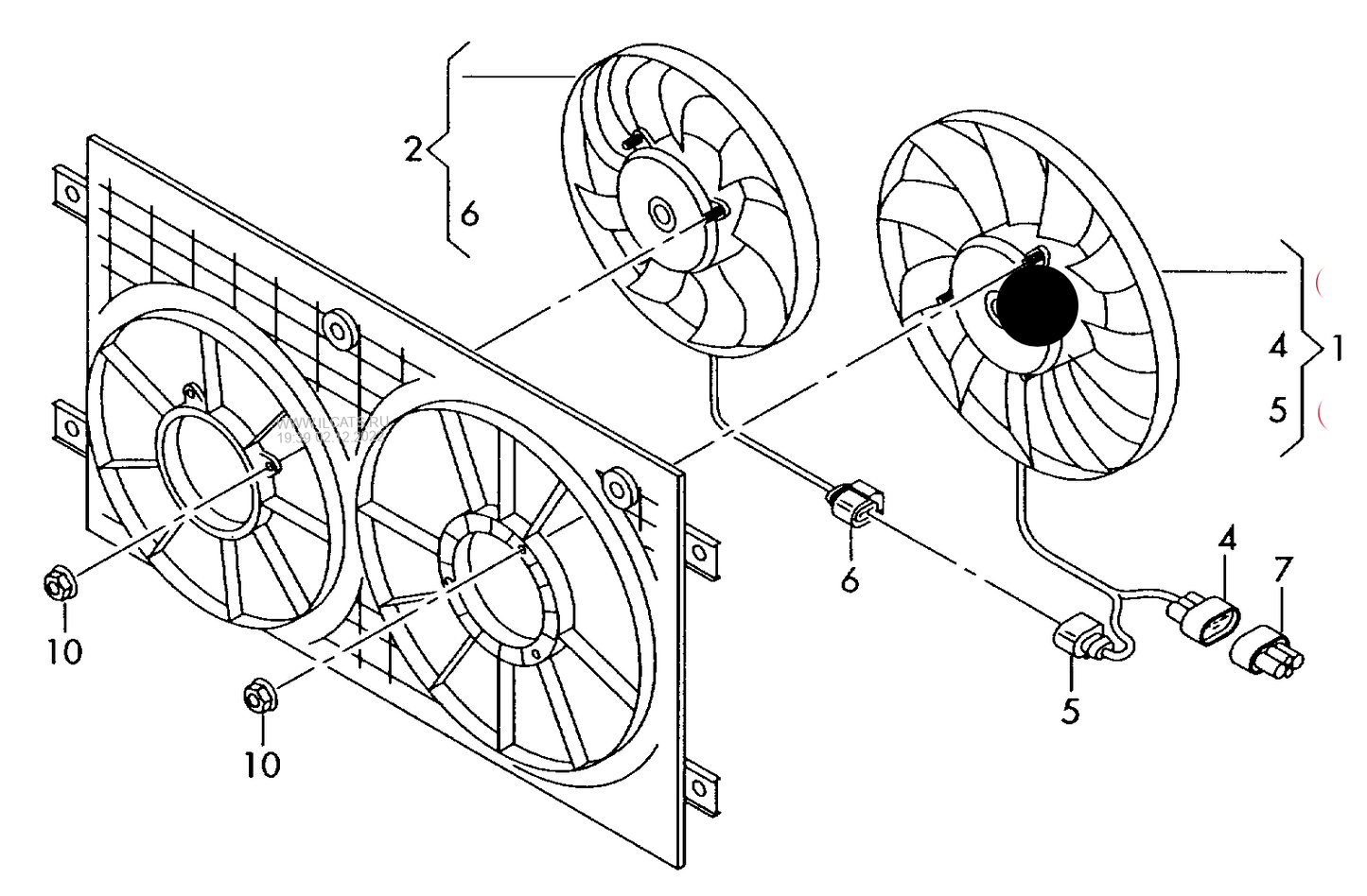 (1) 111282 MAHLE Radiator fan for vehicle use in warm climates 220W 360MM TEMIC/BROSE PR-8Z6,8Z9