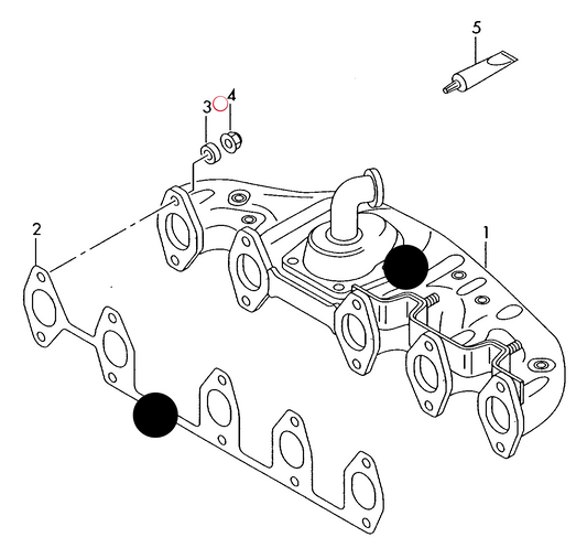 (ITEMS 1 & 2+) 170296 Exhaust Manifold & gaskets