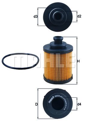 207432 Oil Filter Fiat 500 1.3JTD/Vxl 1.3tdi (ufi system)