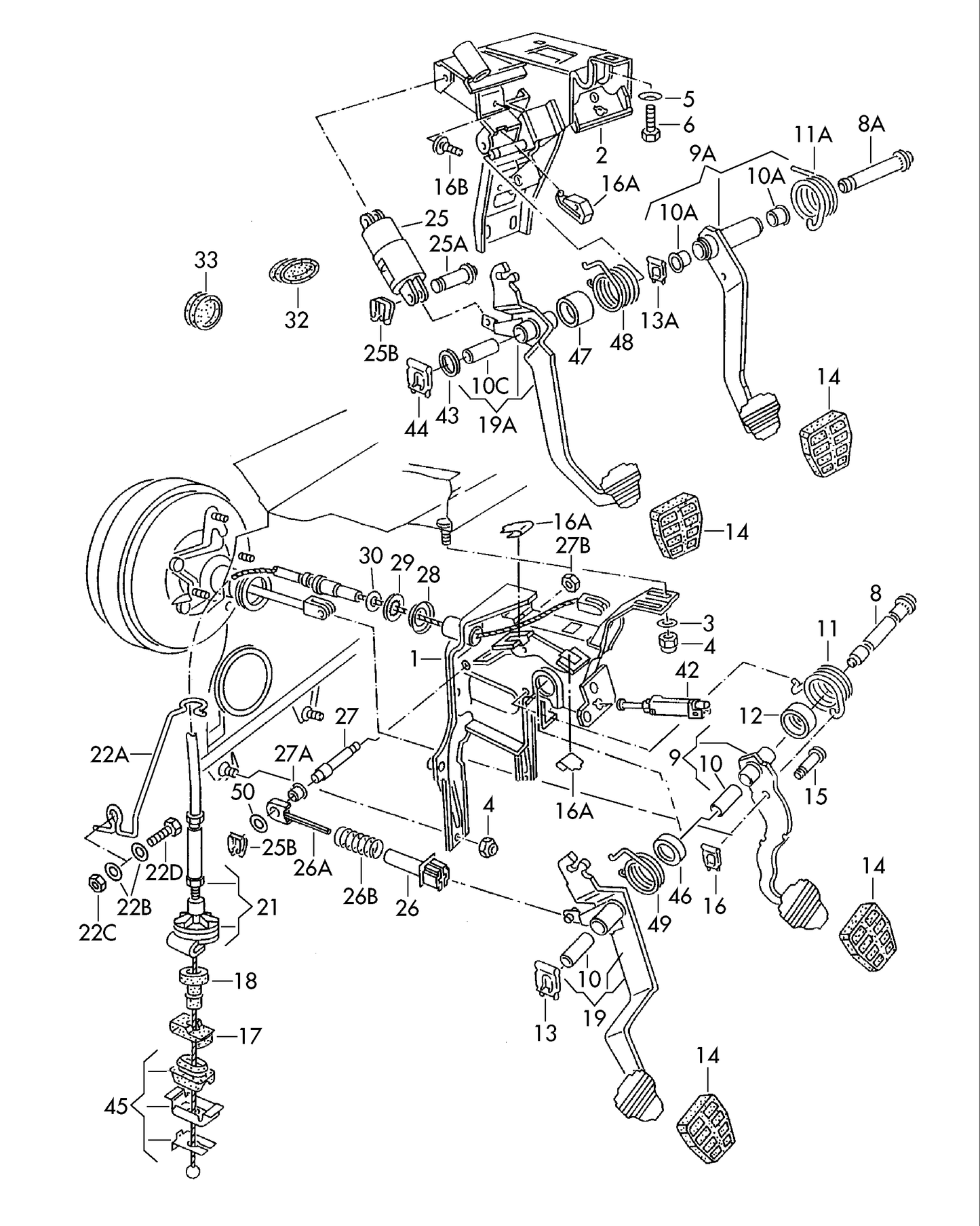 (21) 102984 Clutch Cable 'Manual Adjust' Golf mk2 1.6-1.8 8v ''Special order''