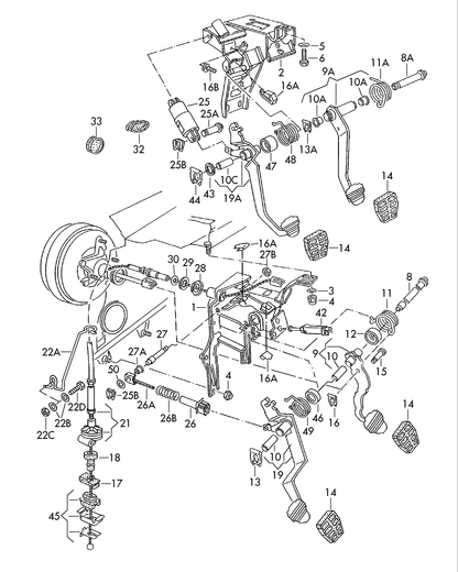 (21) 102984 Clutch Cable 'Manual Adjust' Golf mk2 1.6-1.8 8v ''Special order''