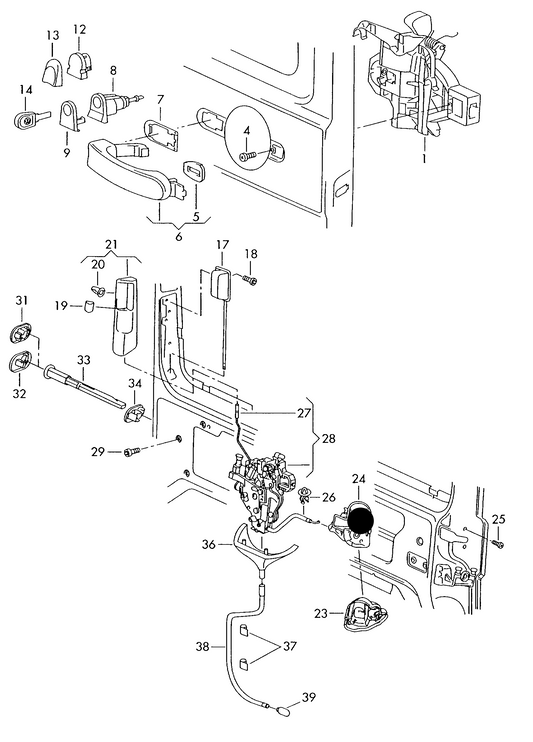 (ITEM 24) 7E0.843.605.E rotary latch lock PR-GX0+7AA ‘Not in stock, but available to order-Usually 1-2 days to us’