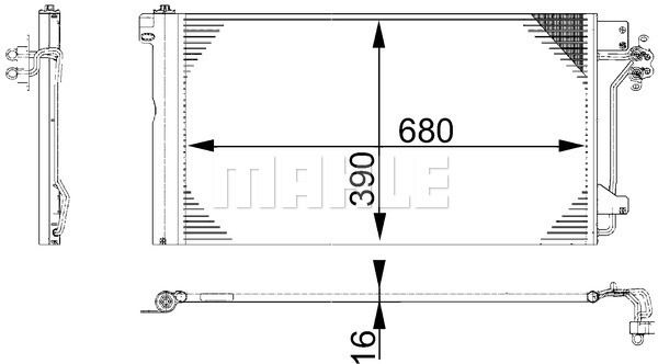 (21) 260506A MAHLE A/C Condenser & Dryer