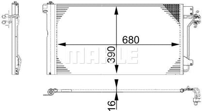 (21) 260506A MAHLE A/C Condenser & Dryer