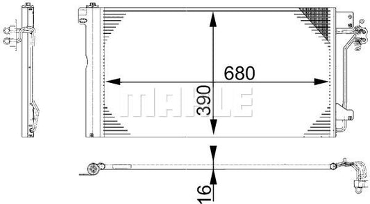 (21) 260506A MAHLE A/C Condenser & Dryer