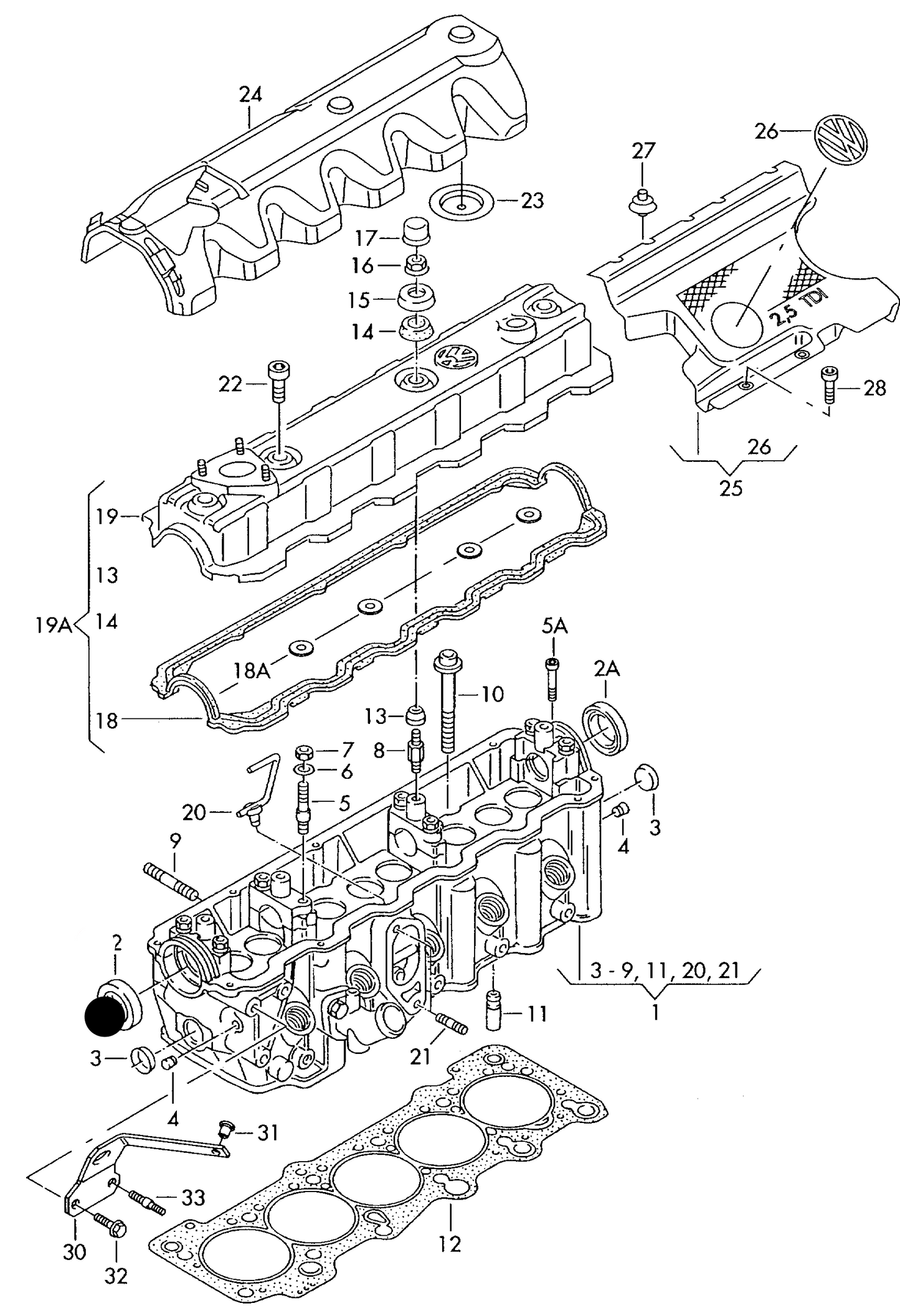 (iTEM 2) 109889 FEBI Camshaft Oil Seal Various VAG 75>