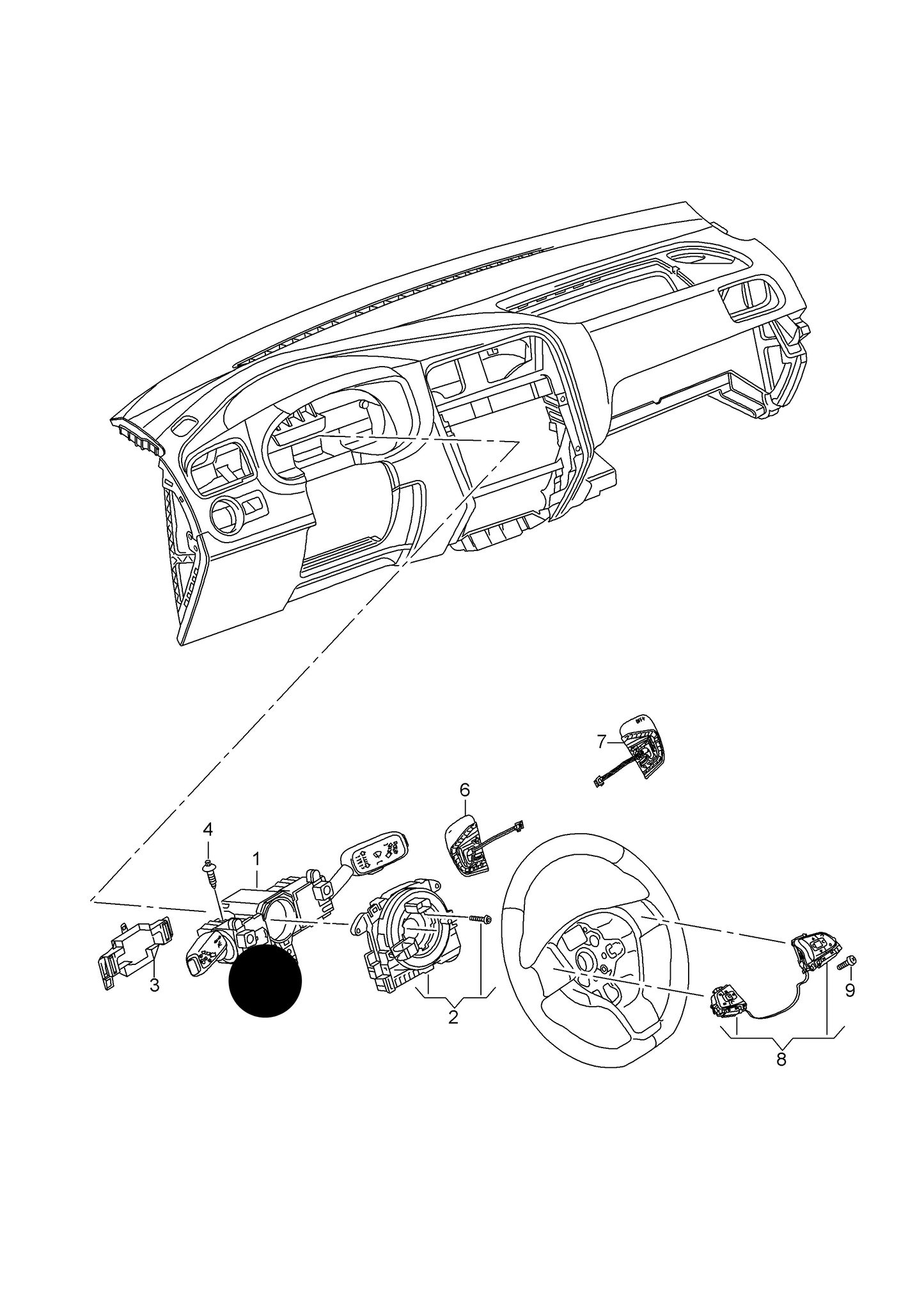 (ITEM 1) 916547 OEM Steering Column Switch PR-1XX,2ZH, 2FU,2PK, 2PU,2FS,2FW