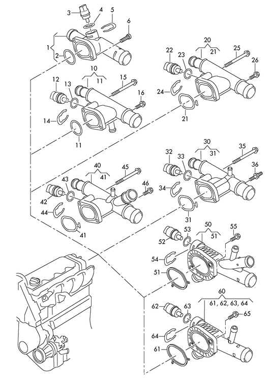 (ITEM 30) 116354 Coolant flange & seal