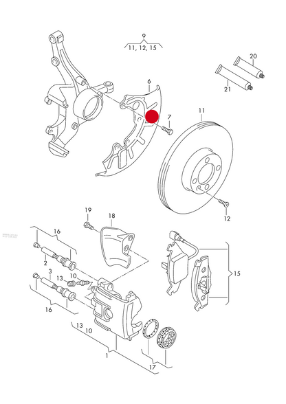 (6) 116066 FEBI R/H Front Brake Disc Shield for disc brake PR-1ZF/1ZM,PR-1LJ,1LL, 1ZD,1LV,1ZB 1ZA