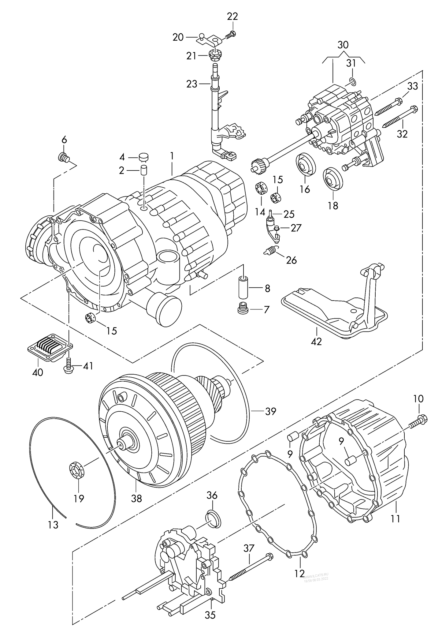 321-060 A4 2008>2015 valve body gear housing for constantly variable automatic gearbox frt.-wh.dr.+ KSS,KSR,KSN, LAT,LAU,LAM, LAN,LAS,LAQ, LKS,LKT,LKV, LLA,LKY,LTZ, LKX,LXS,LKU, LKR,LXS,MVC MMV,MMW,MMU, MQZ,MMR,MVB gearbox code: