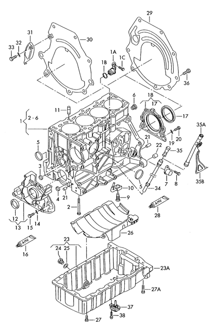 (35A) 109324 Oil dipstick guide tube