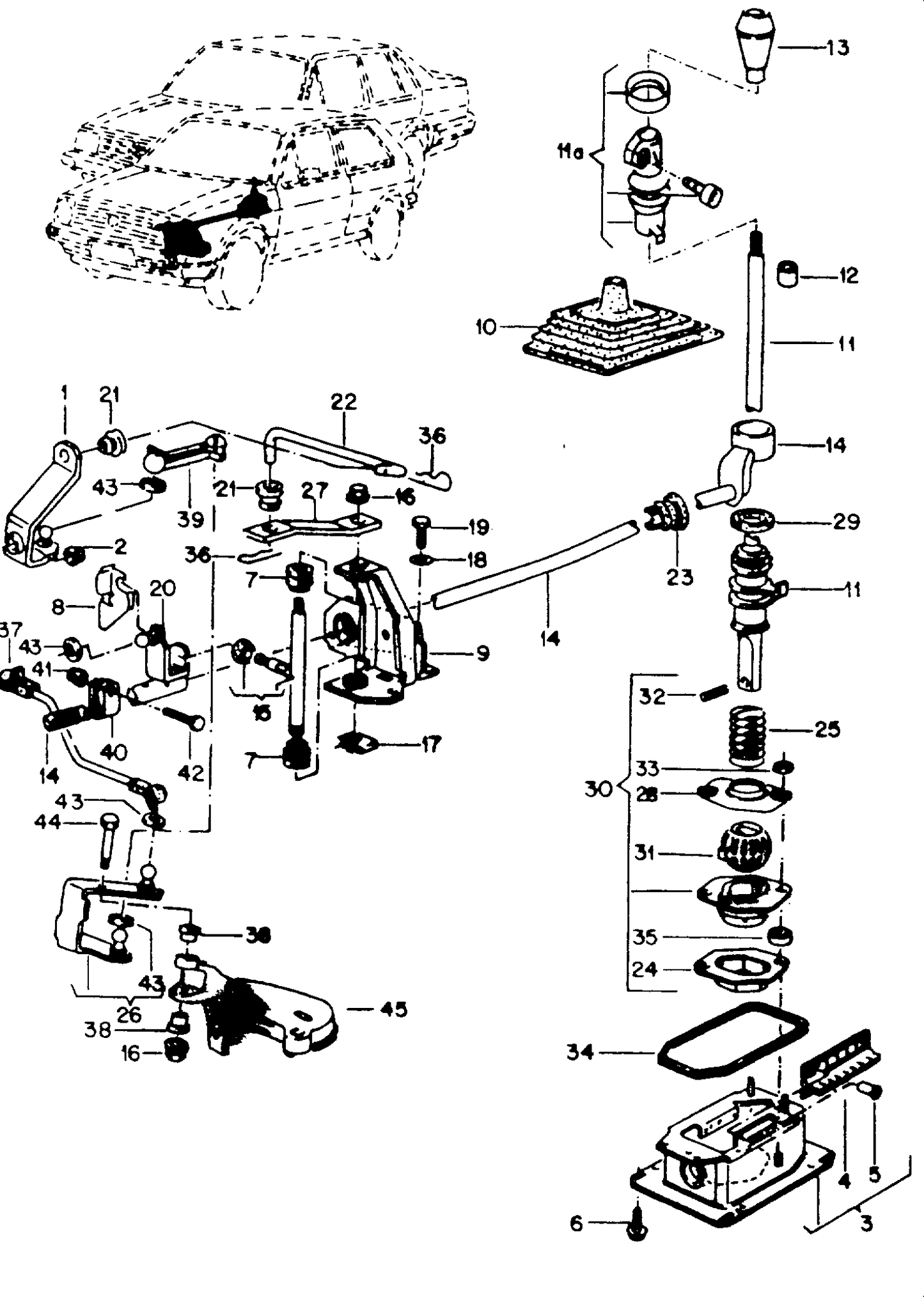 (37) 102846 Gearshift Selector Rod>Front Golf mk2