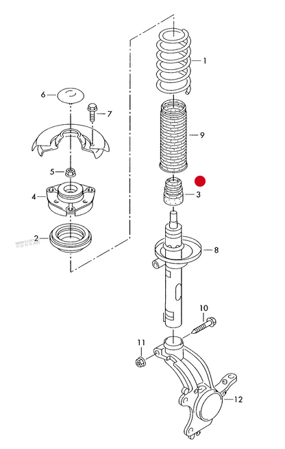 (3) 110069 FEBI Bump Stop for shock absorber 90mm PR-G07+2UB,PR-A9J+1BA+ 1ZE,1LJ