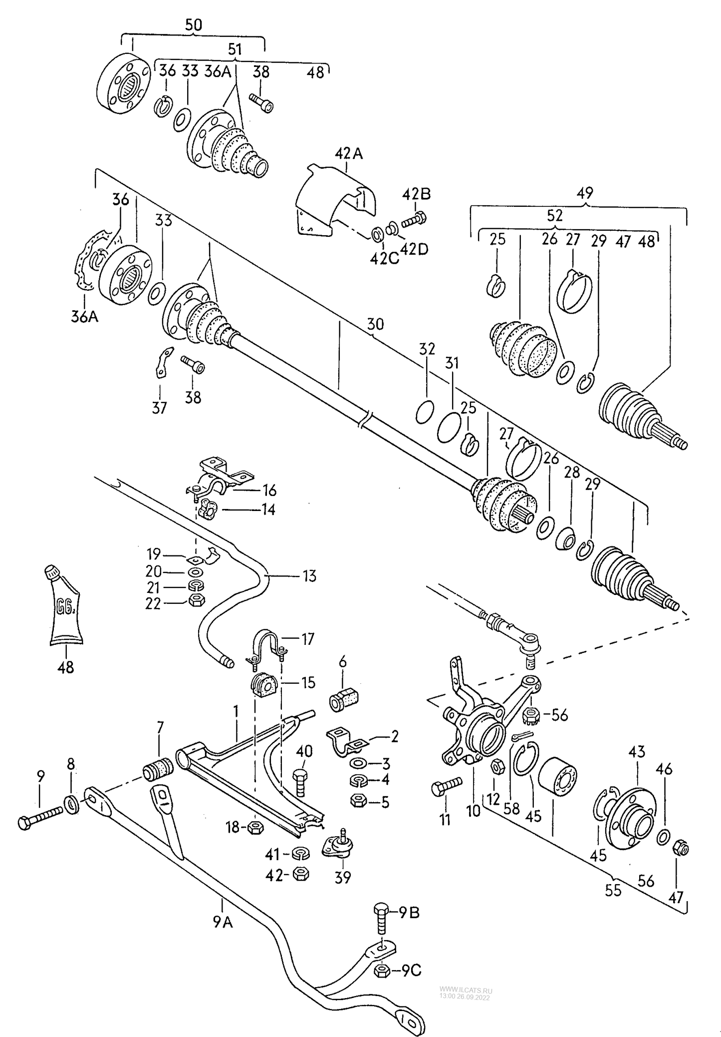 (51) 109305 Inner C/V Boot & Clips