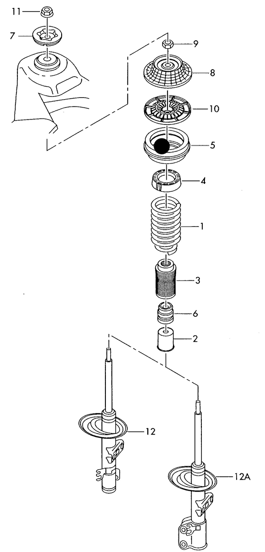 (ITEM 5) 117606 Rolling Bearing, suspension strut support mount