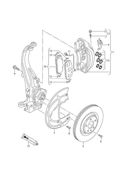 (5) 18671 LPR Front vented brake disc 'Priced as single disc'