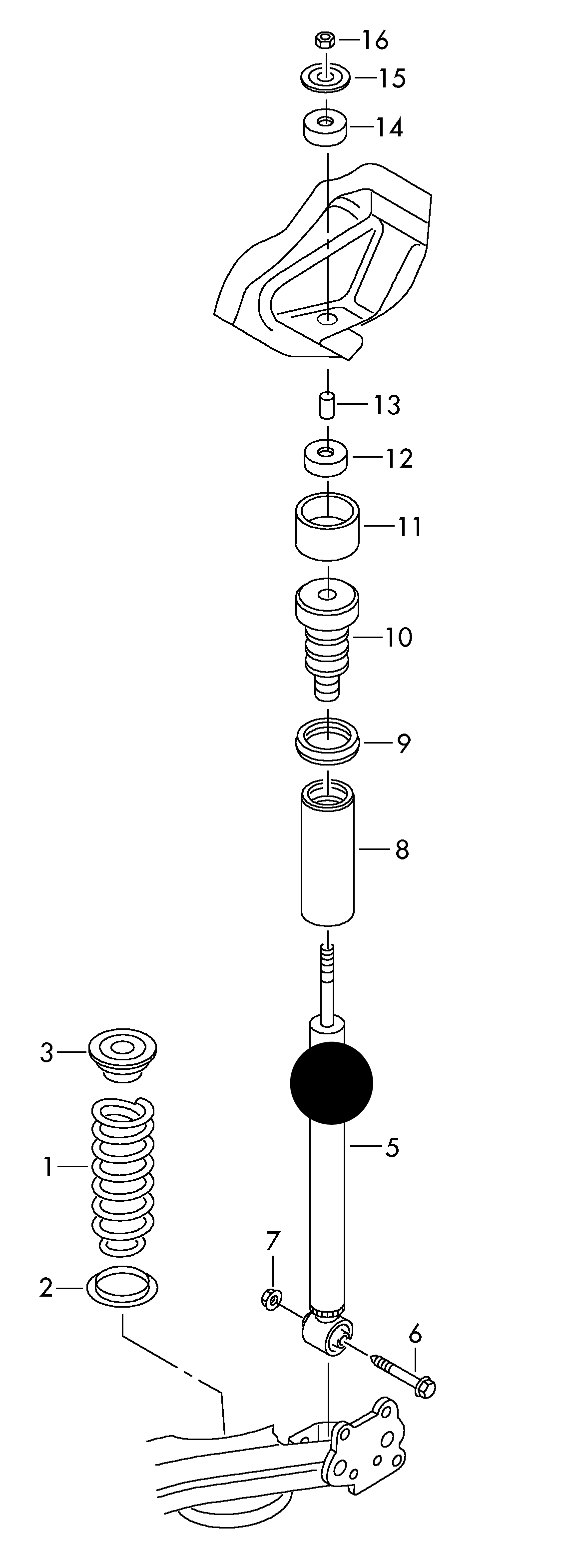 (ITEM 5) 108113 Rear GAS shockabsorber PR-1JA std susp.