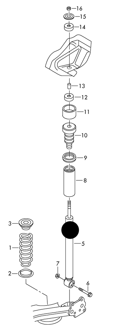 (ITEM 5) 108113 Rear GAS shockabsorber PR-1JA std susp.