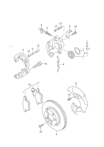 (8) 116827 N/S/F Brake back plate