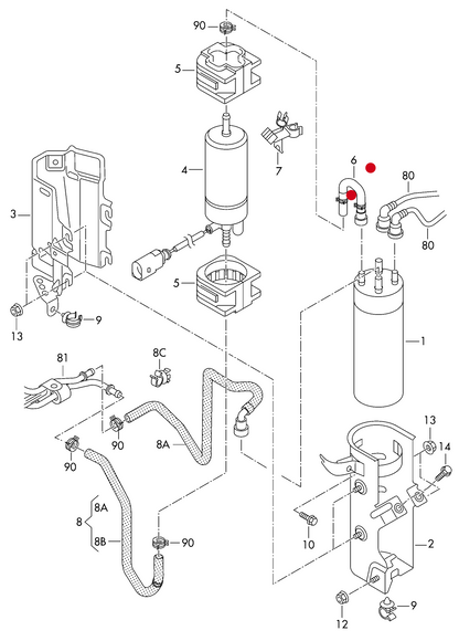 (6) 7E0-130-307C GENUINE Fuel Pipe T5 2010>2017