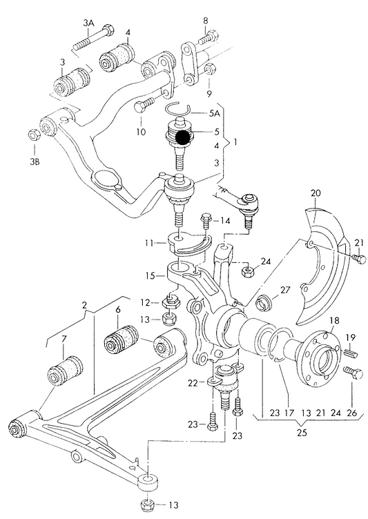 (item 5) 104058 Febi Front Ball Joint-Upper Left/Right T4 91>03 All Models