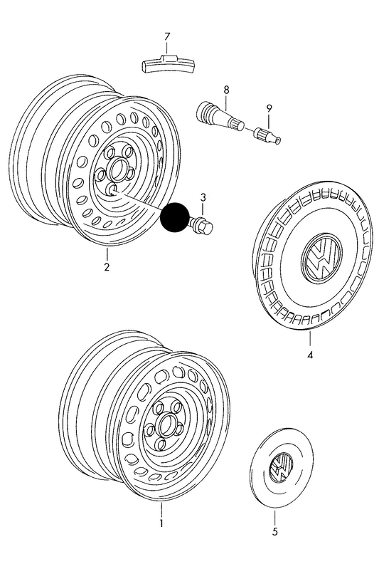 (3) 111456 FEBI Wheel Bolt M14X1.5X34