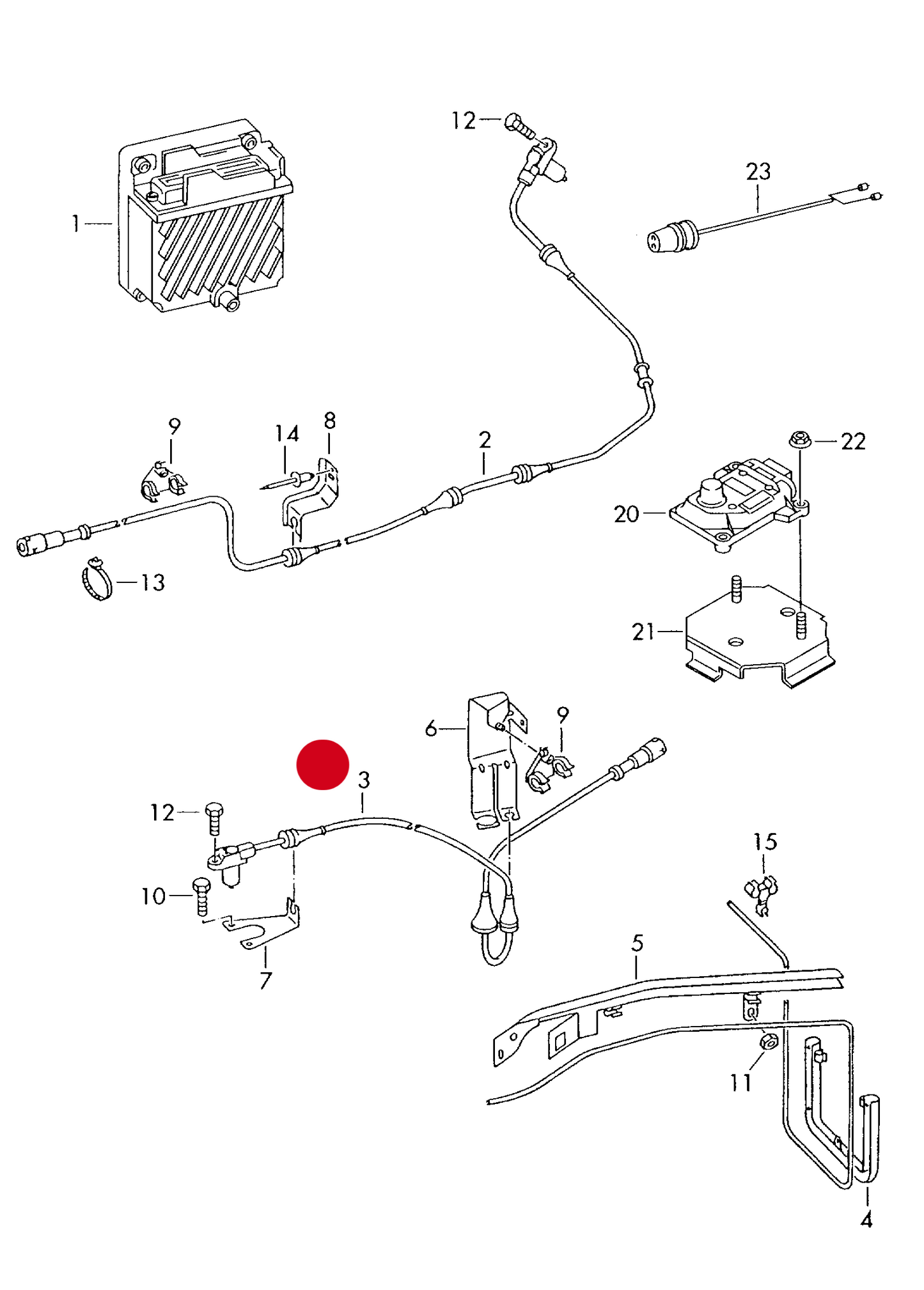 (3) 111078 TOPRAN Front ABS Sensor T4 91>03