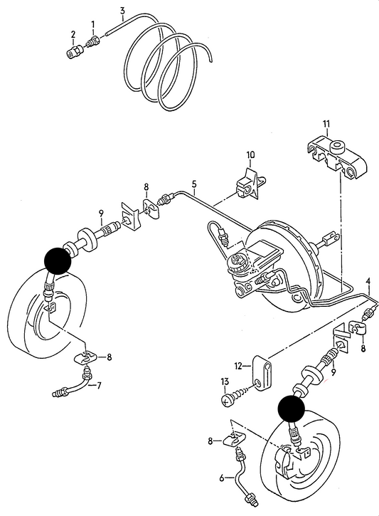 (9) 110415 Front Left Brake Hose PR-2E2 braking system