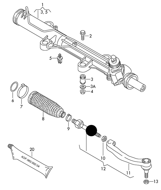 (ITEM 11A) 111997KP1 Steering Tie/Track Rod-Inner Left/Right T5 7H/7J 03>10