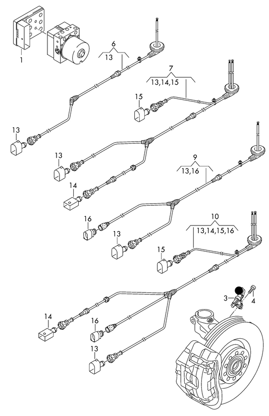 (Item 3) 110605 FEBI ABS / Traction Control Sensor