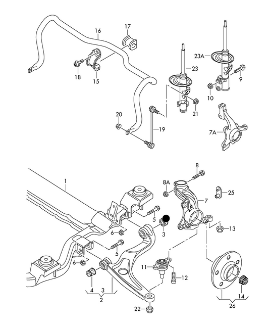 (ITEM 3) 111469 Front Lower Wishbone Rear Bush T5 PR-0WL,0WM, 0WN,0WQ