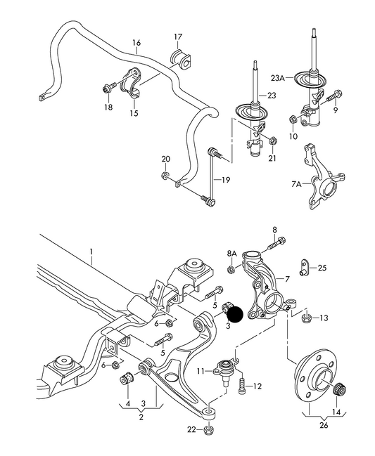 (ITEM 3) 113372 Front Wishbone>Rear Bush T5 7H/7H/7E 03>15 T32 only PR-OWR