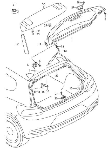 (27) 2310517 Metzger Rear inner tailgate latch