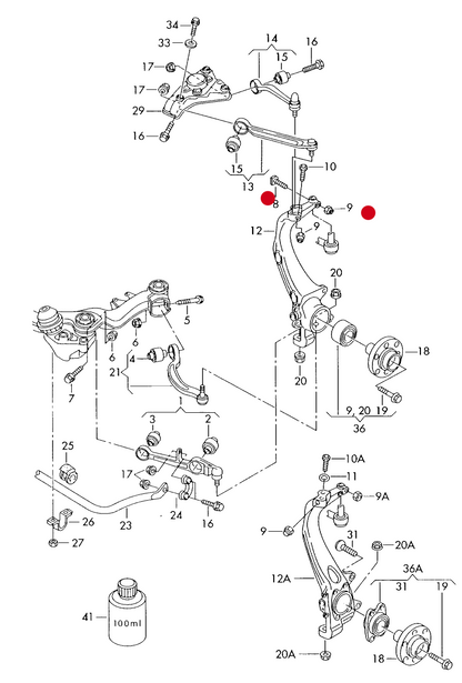 (8) 21478 FEBI Mounting Kit for tie rod end