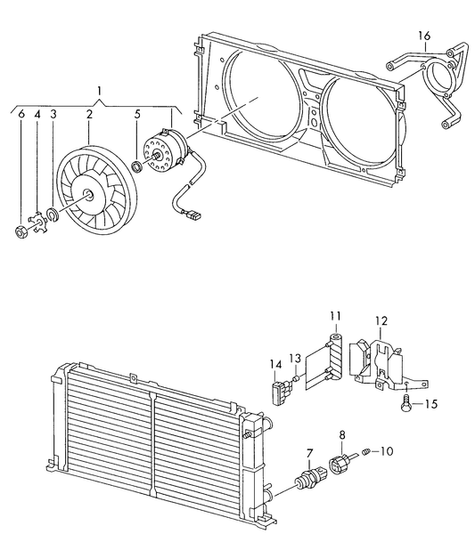 959-050 T4 radiator fan / radiator fan for models without trailers or for trailers: 0-0,775T 'Please select parts from links below-prices will update'