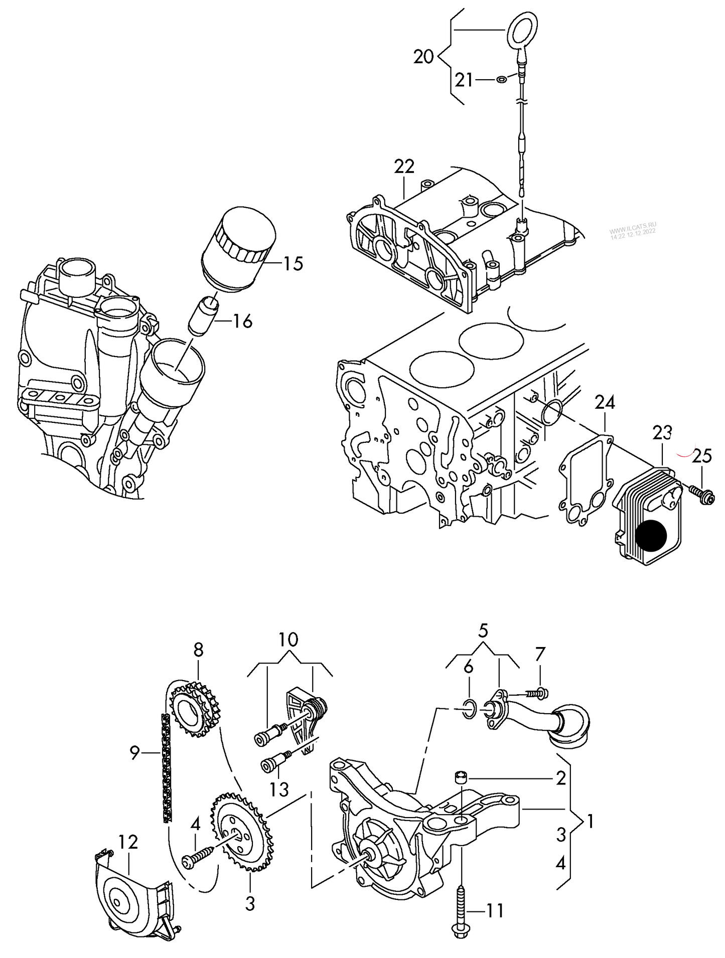 (23) 113786 NRF Oil cooler & pipes