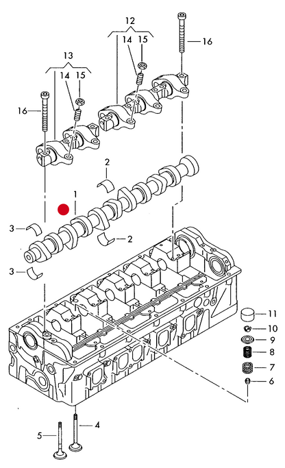 (1) 176784 KS Camshaft T5 2.5tdi BNZ,BPC