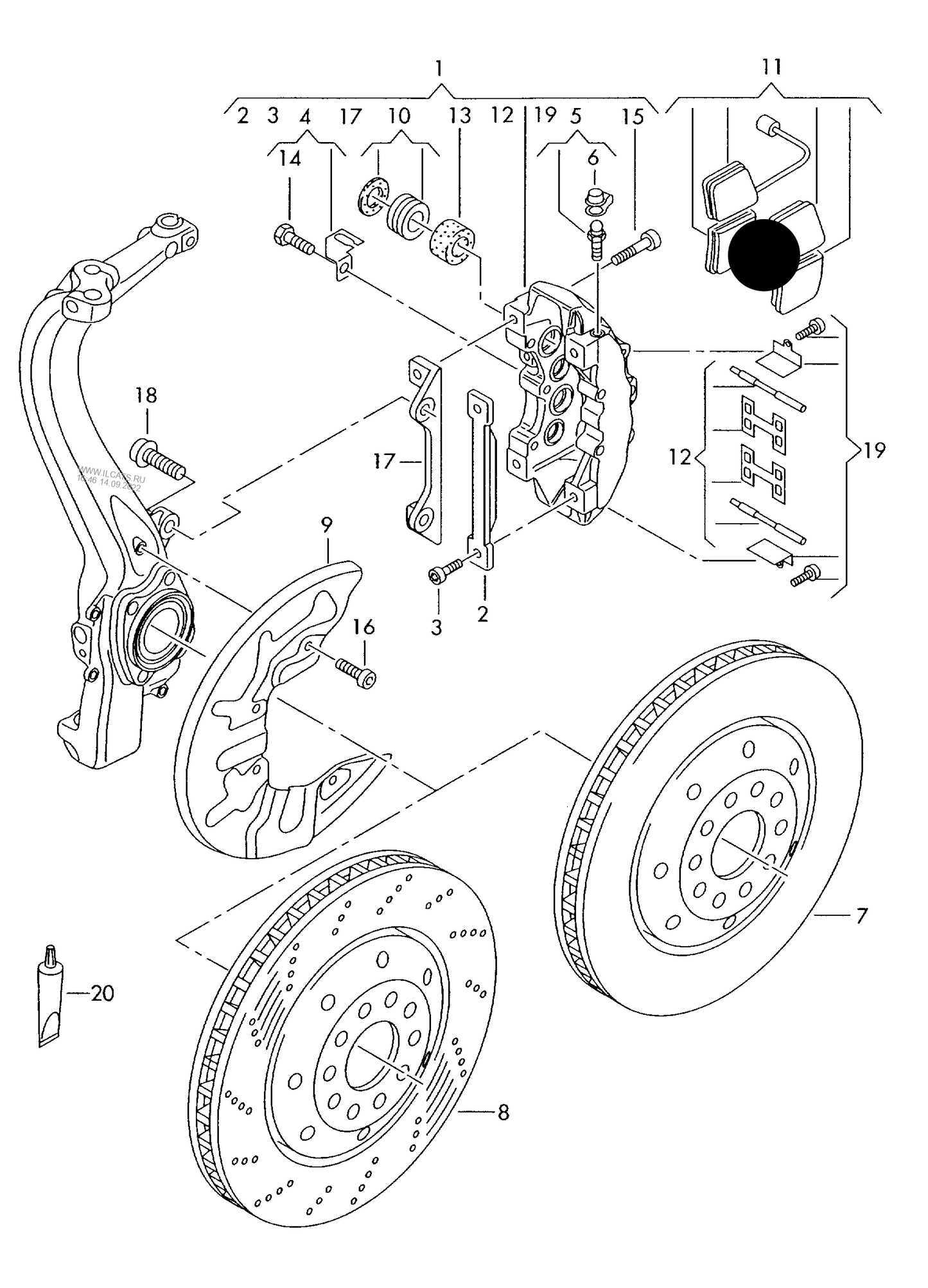 (item 11) 116024 Febi Bilstein Front brake pad set RS4Q ''We don't carry in stock-but possible to order''